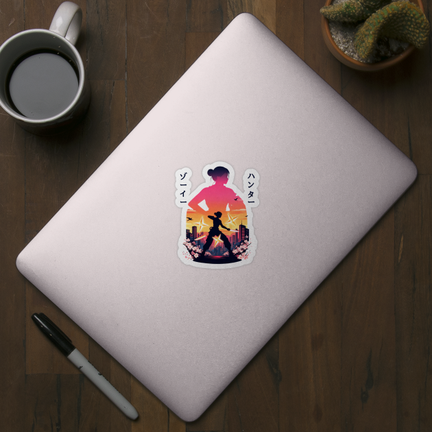 Zoey Kpop Demon Hunters Anime Ninja Warrior Sunset City Huntrx Huntrix Lovers by Tshirtiz